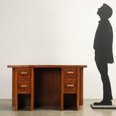 Scrittoio Anni 40 in noce e radica