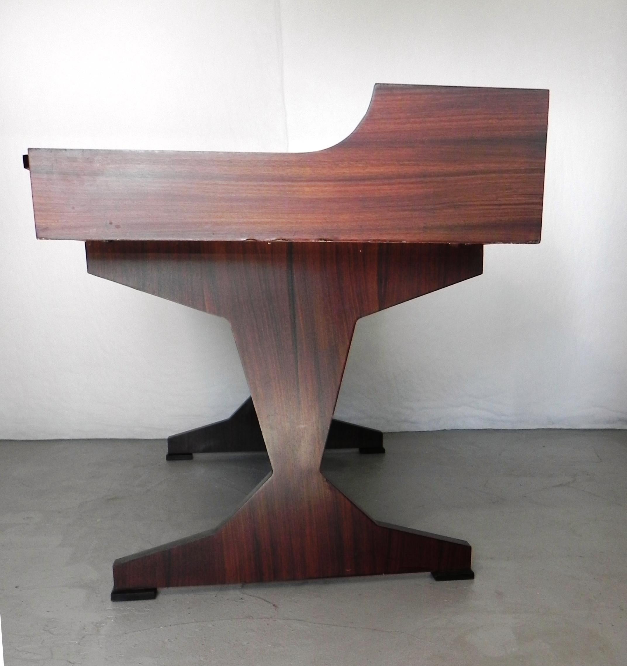 Wood 60s desk, Frattini style For Sale