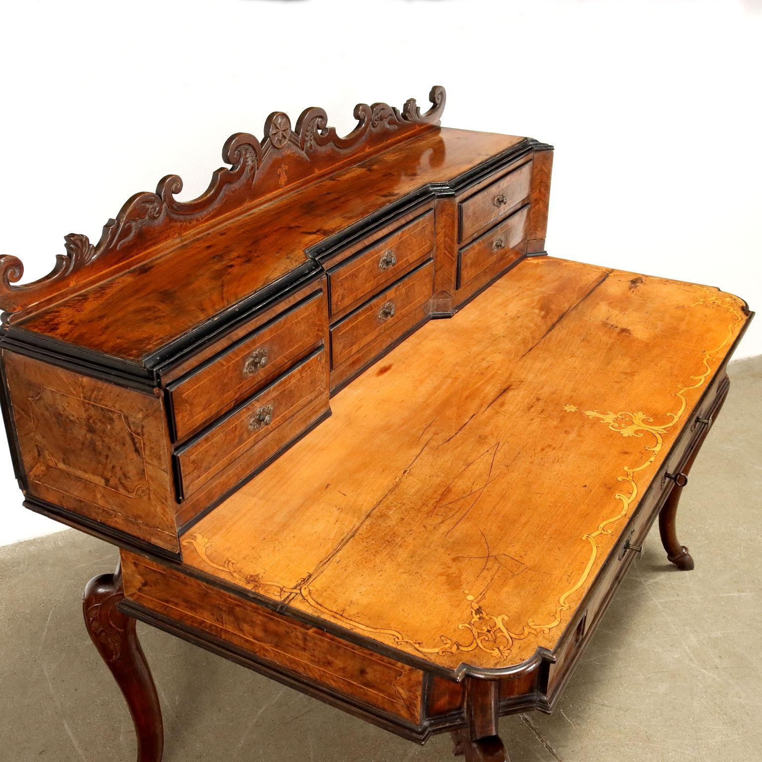 Barocco Scrittoio Barocchetto Lombardo secondo quarto XVIII secolo in vendita
