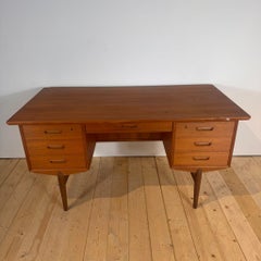 Danish Mid-Century teak writing desk with drawers, 1960s
