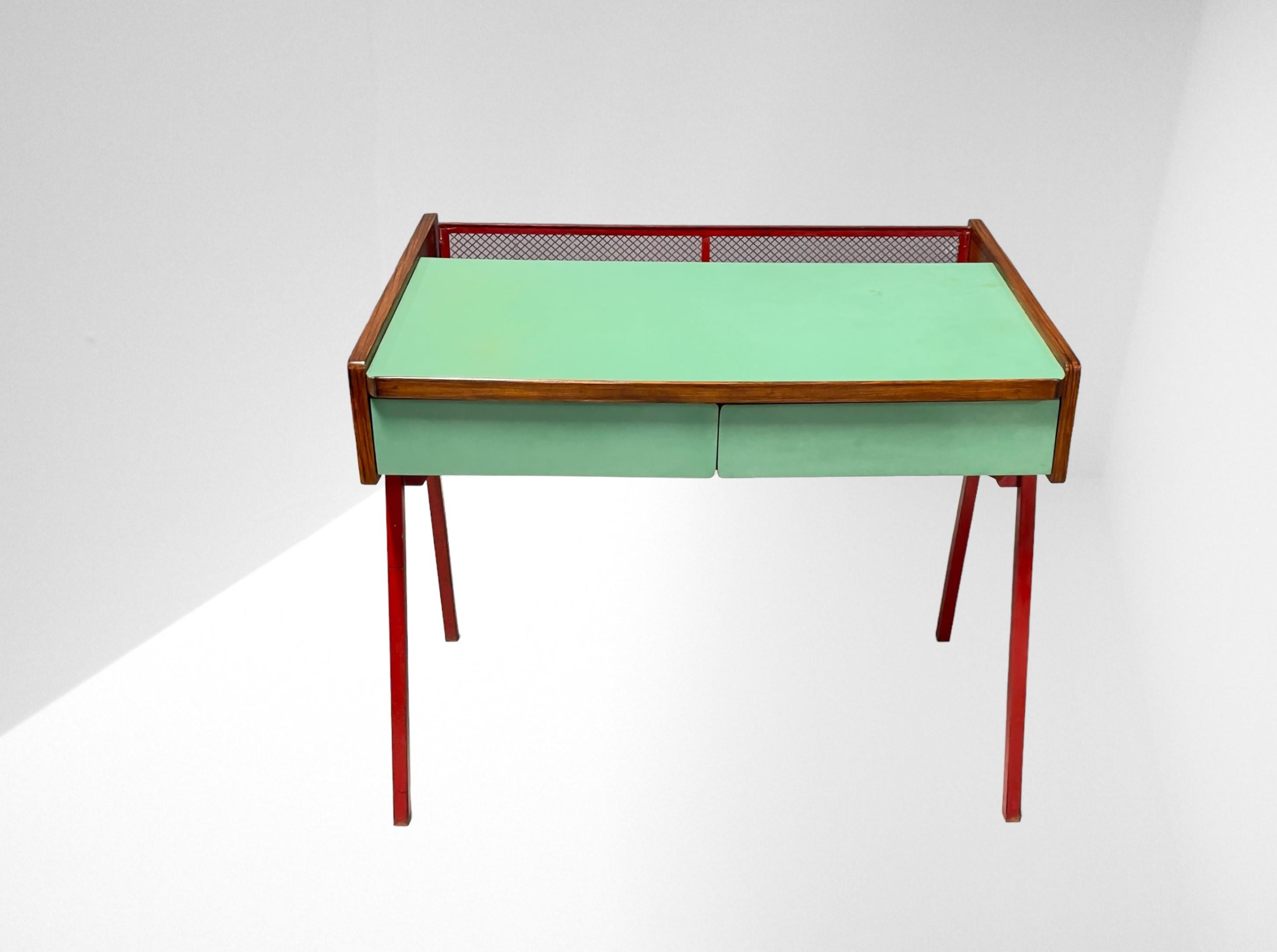 Mid-Century Modern Writing desk, Italian manufacture. C1950s. For Sale