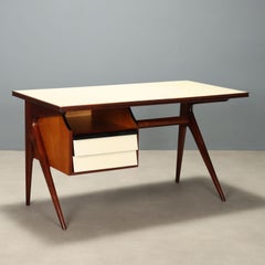 Scrittoio Vintage Anni 50 con piano in formica completamente restaurato