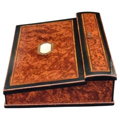 Briar and bois de rose travel writing desk, mid-nineteenth century