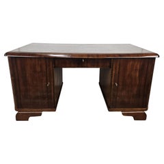 Bureau ouvert à tiroirs en chêne Art Déco, 1930
