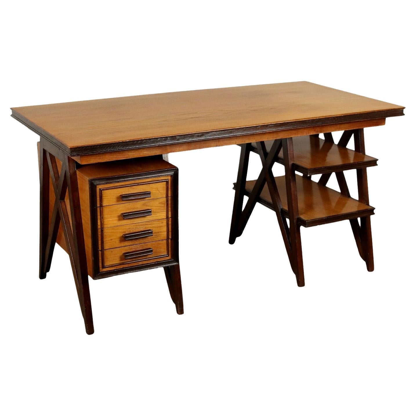 1950s beech and oak desk