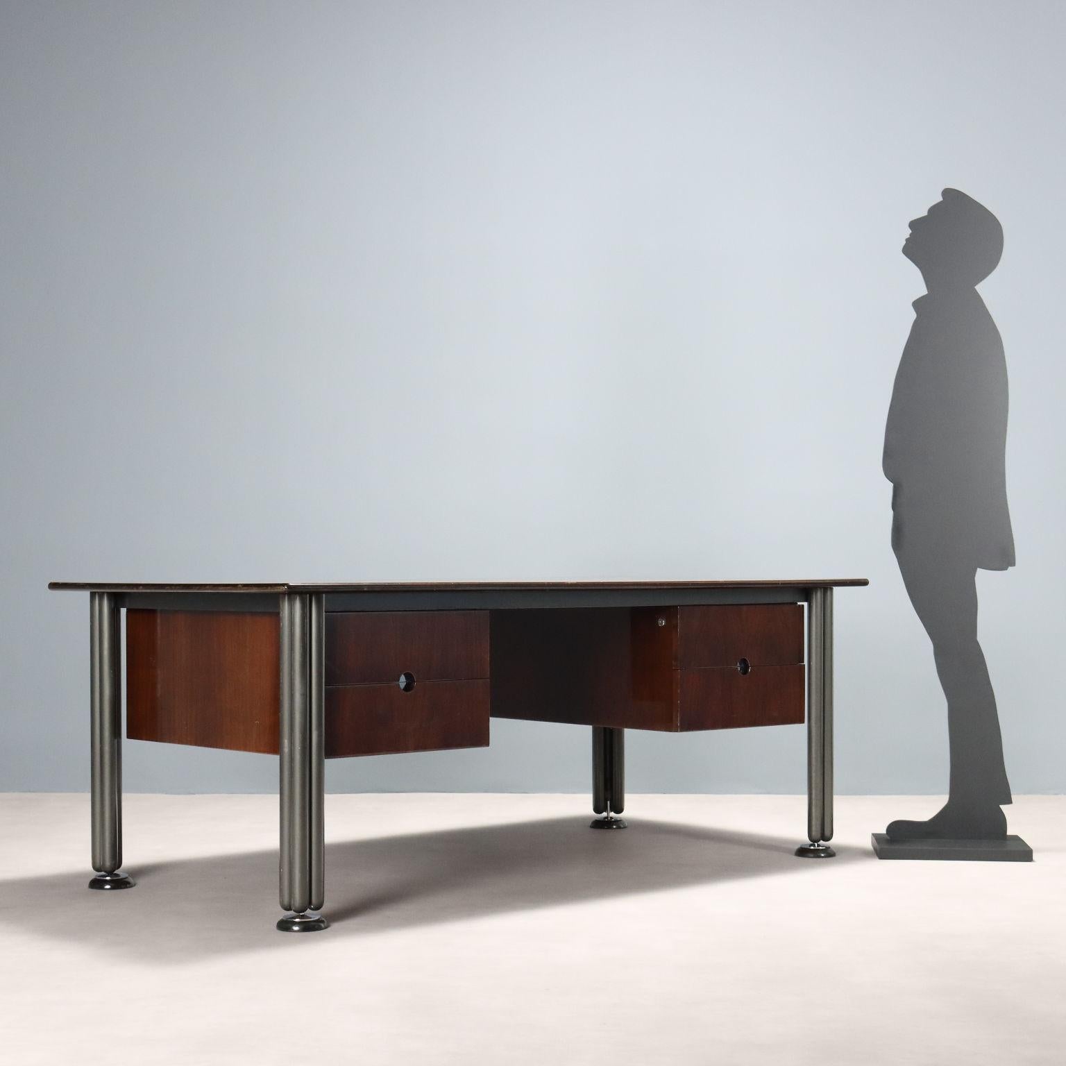 Scrivania anni '70 Azucena Design di Luigi Caccia Dominioni (Moderne der Mitte des Jahrhunderts) im Angebot
