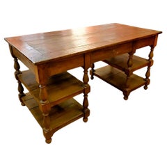 Antique Desk  with "open" shelves from 1850 Italian