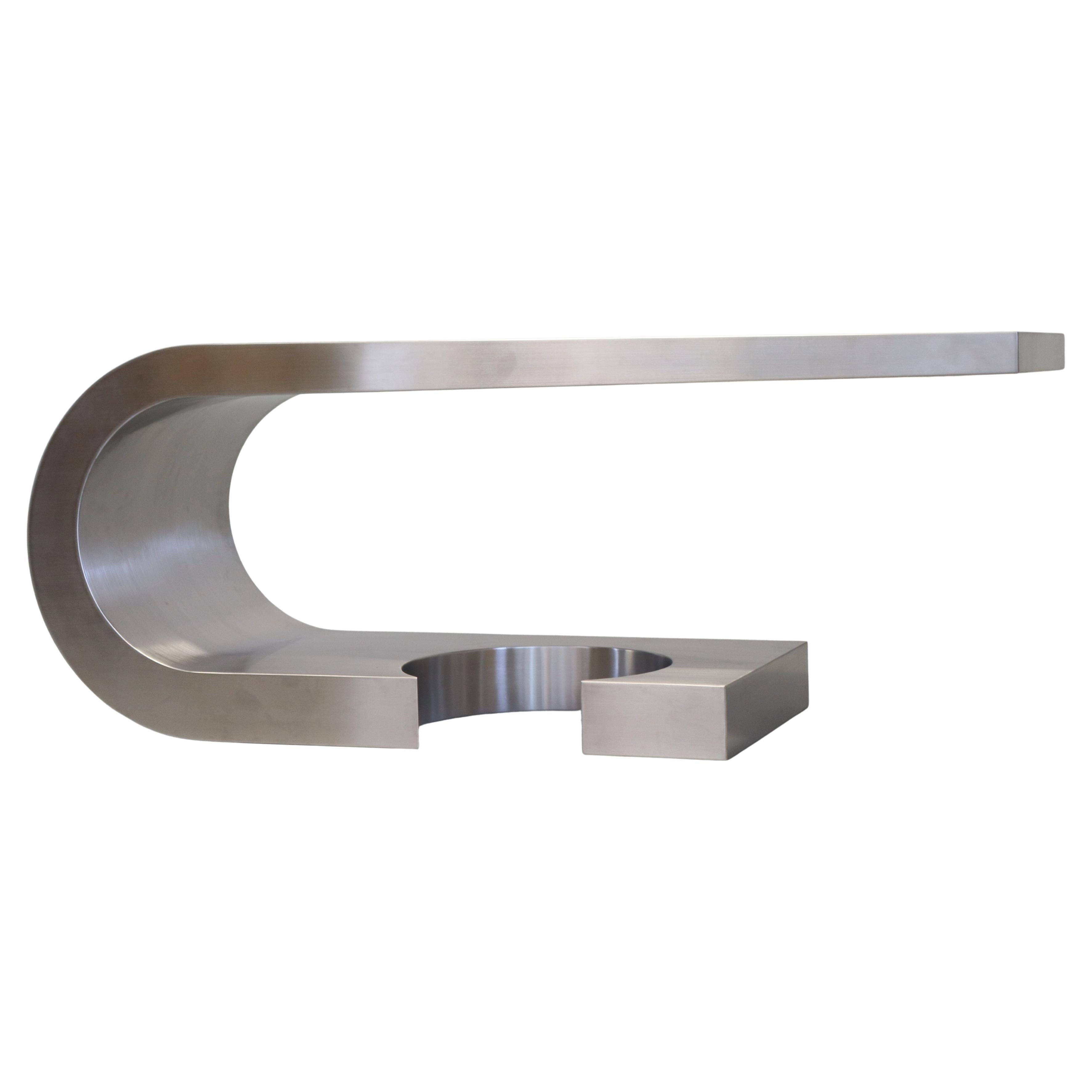 Scrivania "Diapason" in acciaio inossidabile von Marzio Cecchi für Studio Most im Angebot