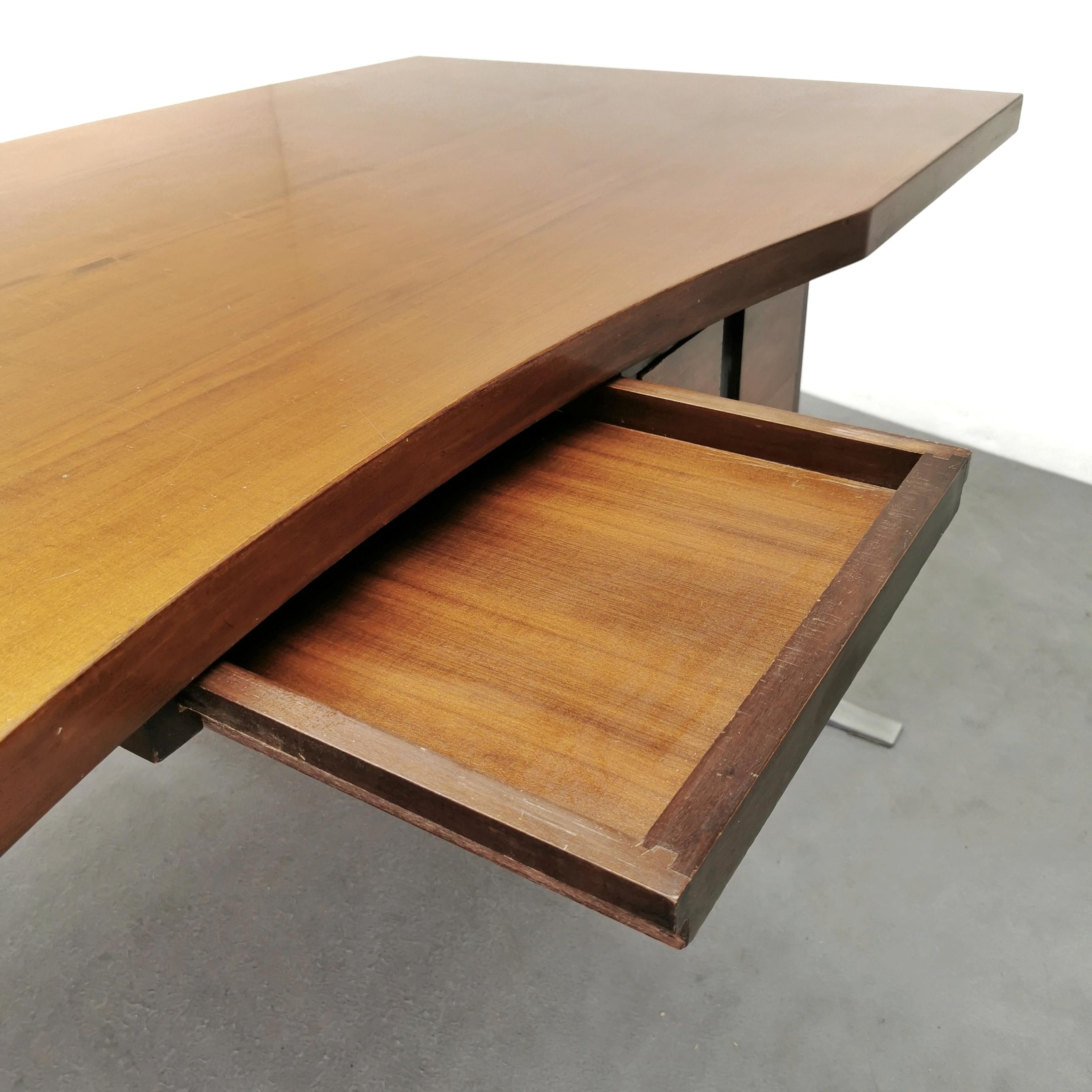 Teak Executive Desk designer Ico Parisi for MIM 1950s For Sale 5