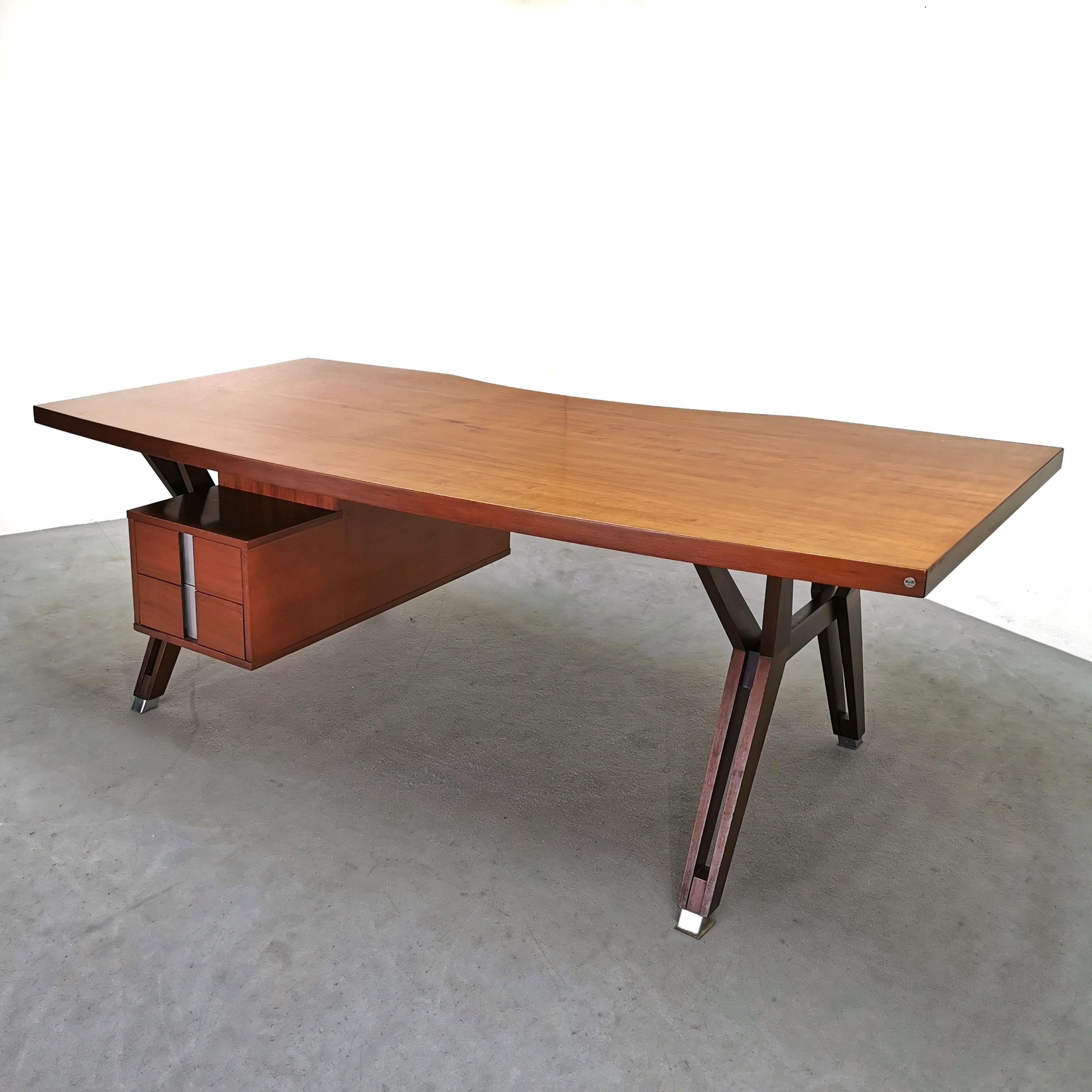 Altro Scrivania Direzionale in teak designer Ico Parisi per MIM anni 50 in vendita