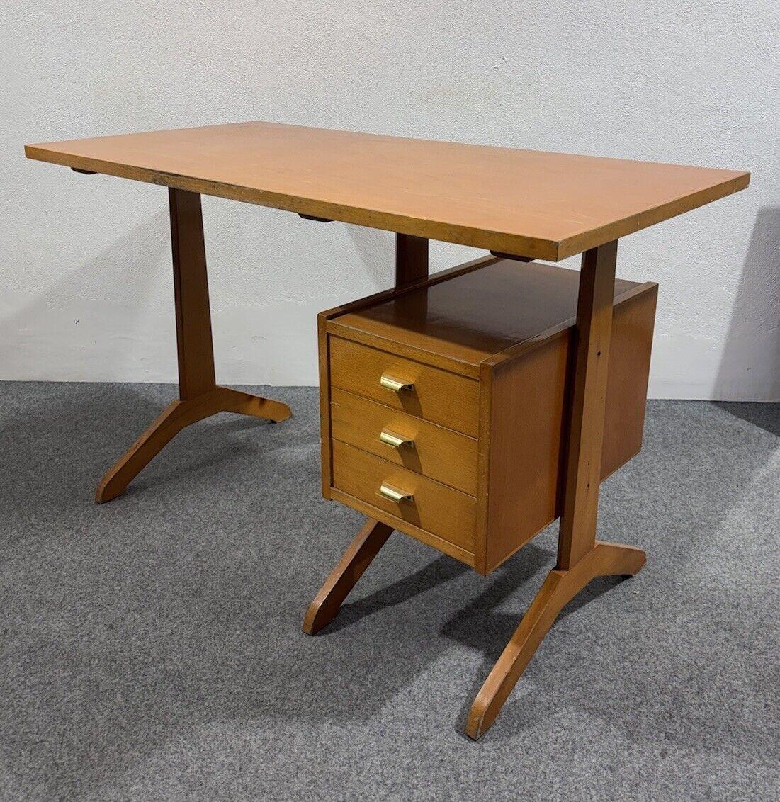 Italian Scrivania In Legno Mid-Century Design 1950’s Modernariato