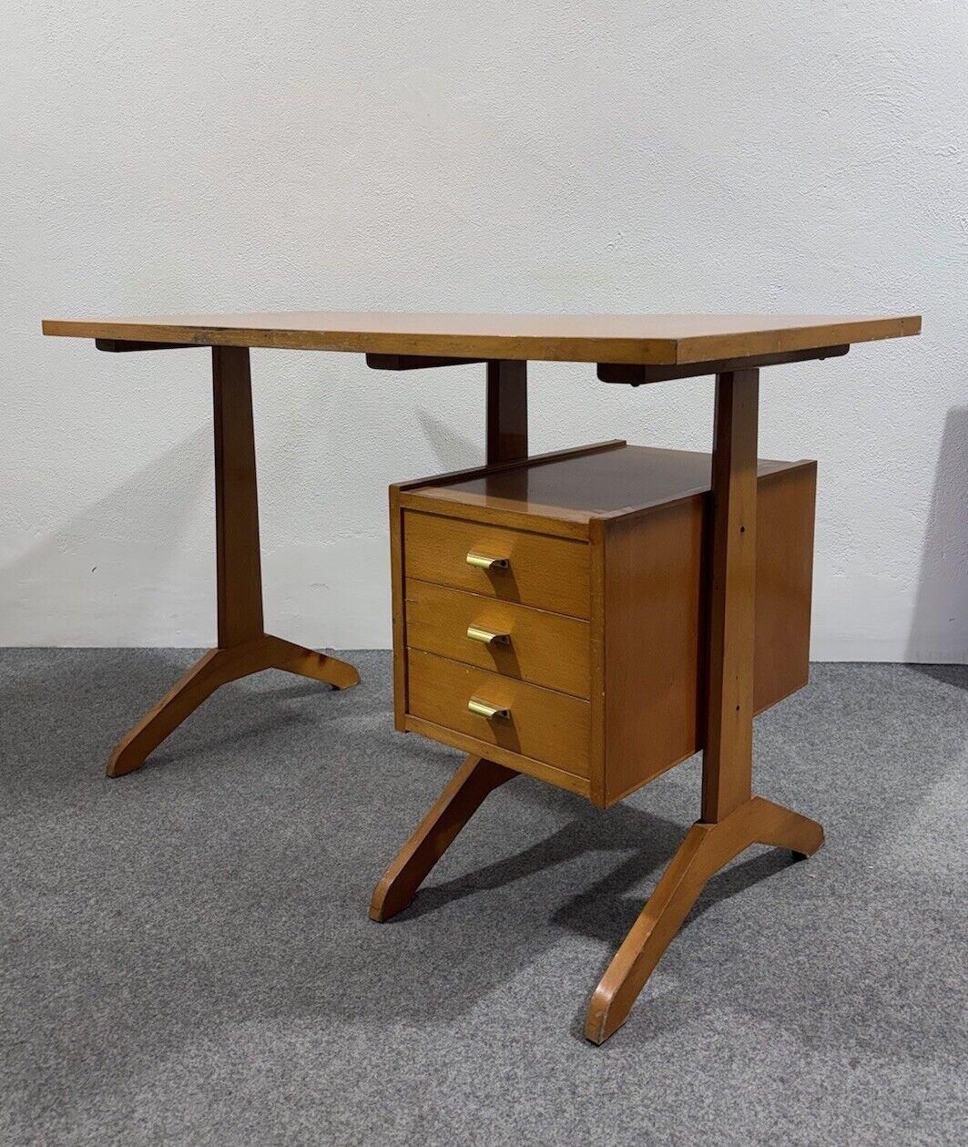 Scrivania In Legno Mid-Century Design 1950’s Modernariato 1