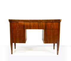 Wood panelled desk, early 19th century