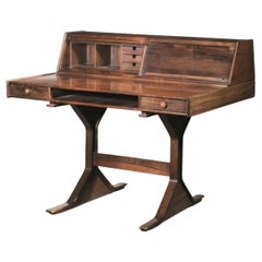 Vintage Wooden desk Gianfranco Frattini mod 530