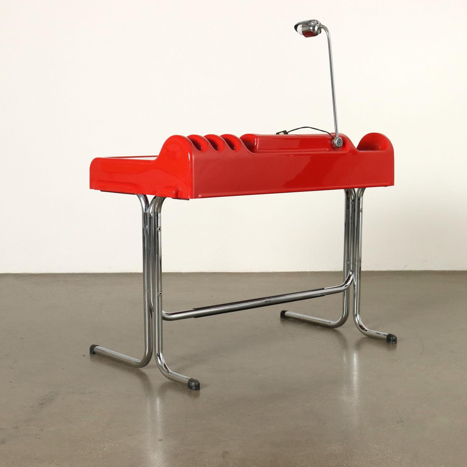 Scrivania 'Orix' di Vittorio Parigi & Nani Prina Versione Rosso, anni 70 in vendita 2