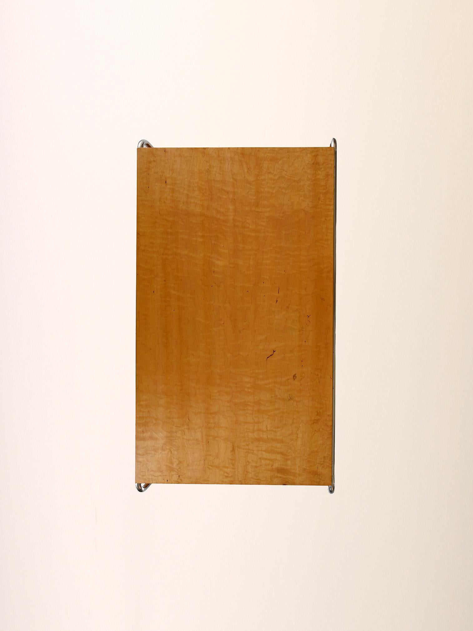 Scandinavian birch and steel desk by Mücke & Melder, 1930s For Sale 6