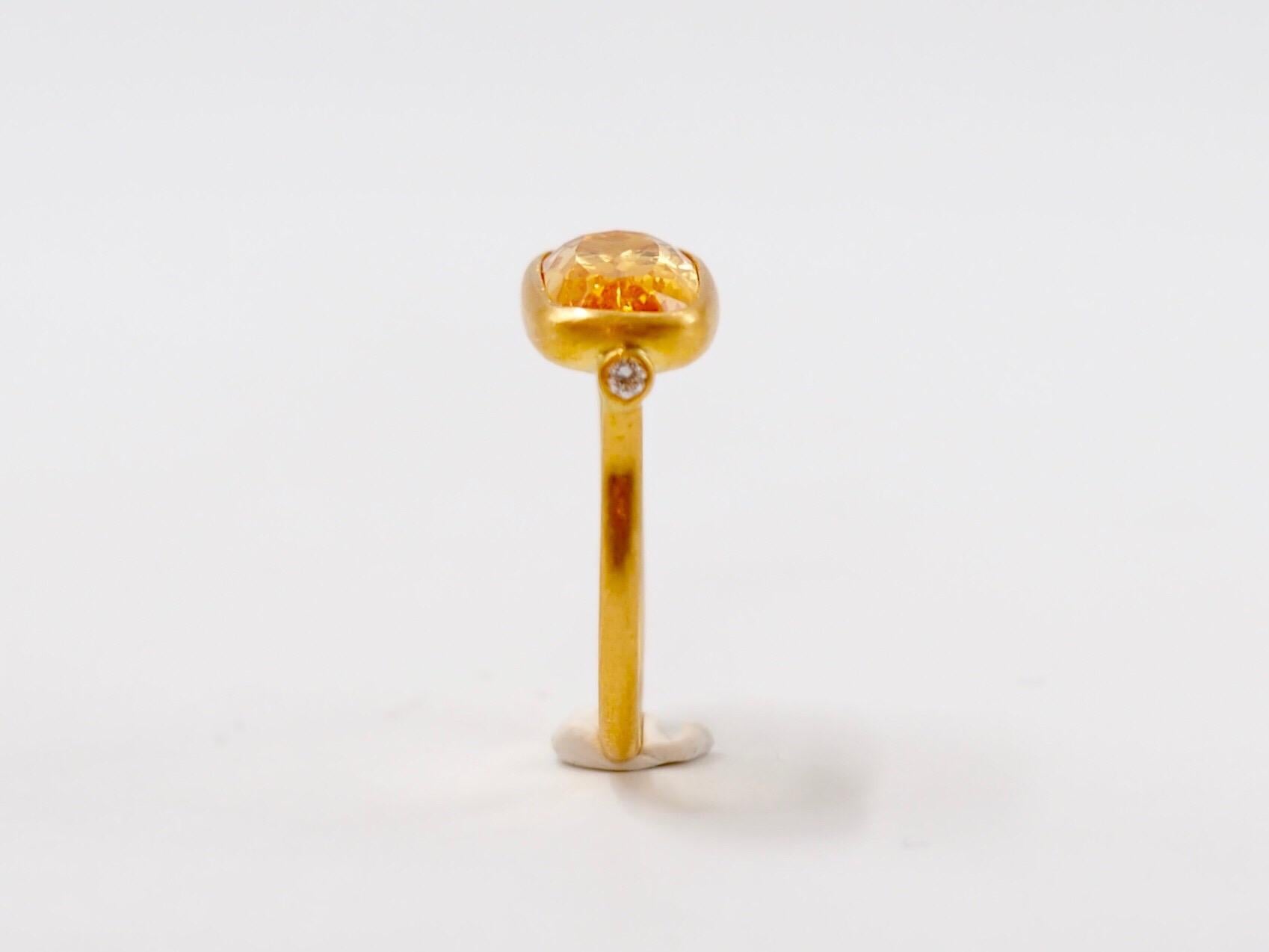 citrine pinky ring