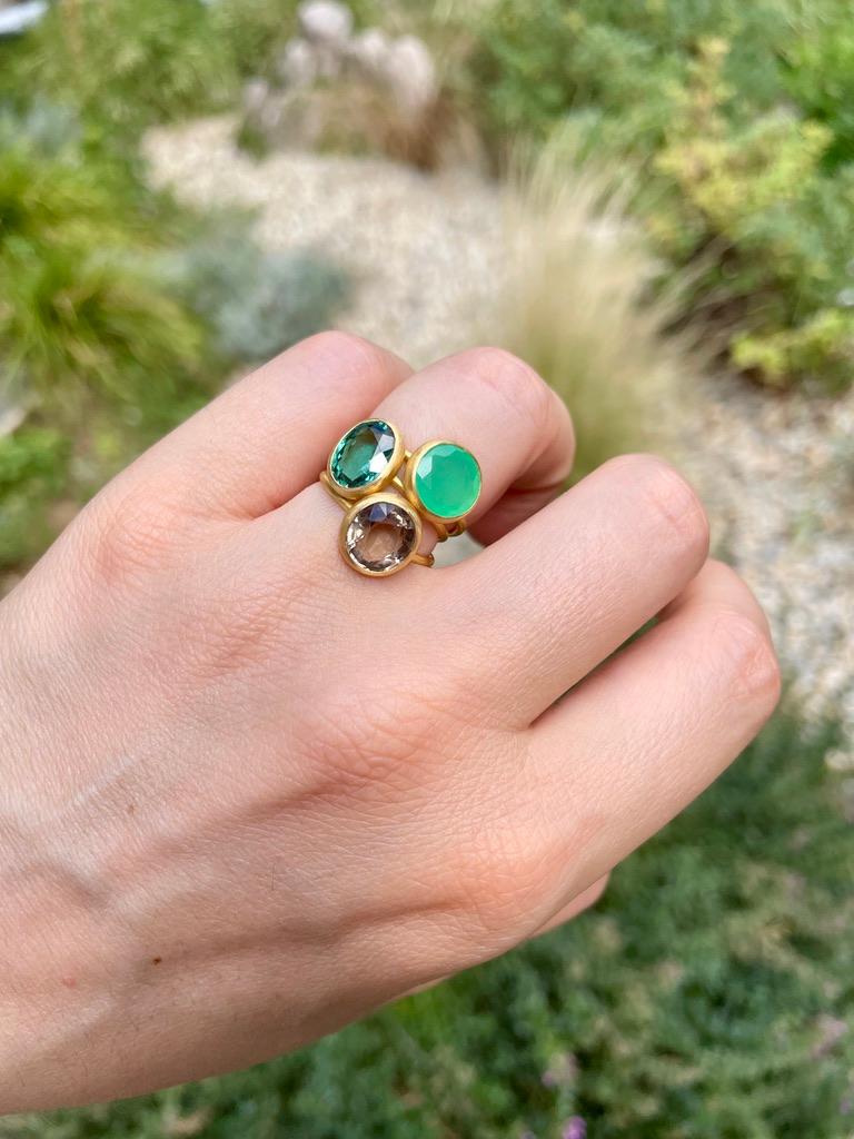 chrysoprase gold ring