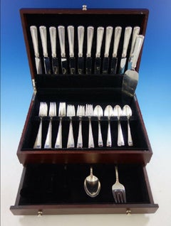 Scroll and Bead by Blackinton Sterling Silver Flatware Set for 12 Service 51 Pcs