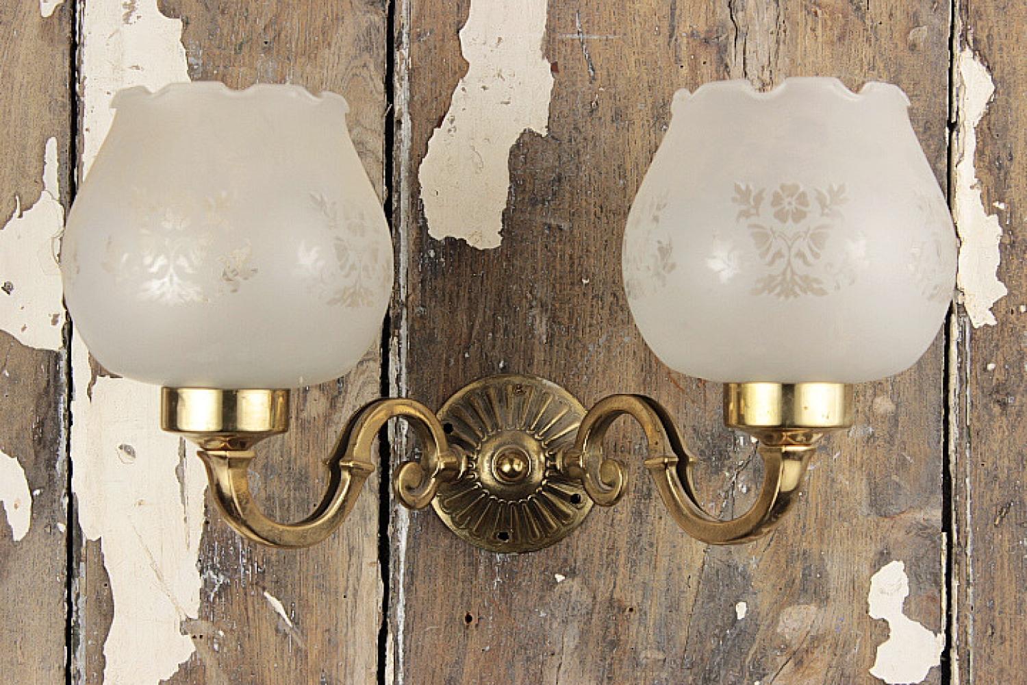 European Scroll Arm Lights No Glass, 20th Century For Sale