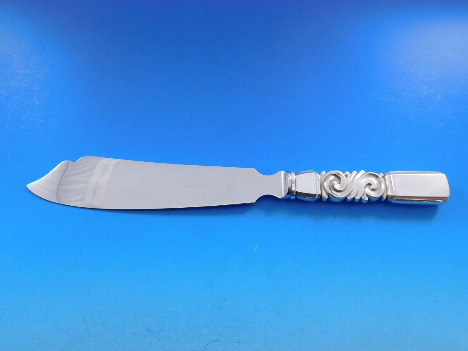 Scroll by Georg Jensen Set di posate in argento Sterling 12 Servizio 106 pezzi Cena in vendita 6