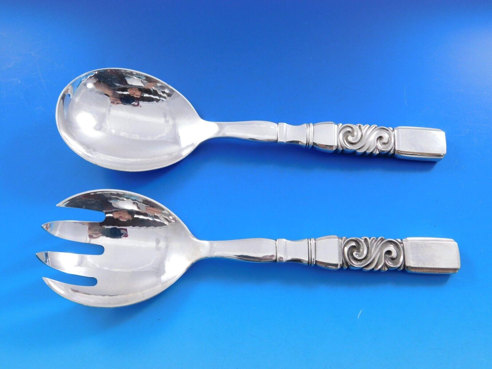 Scroll by Georg Jensen Set di posate in argento Sterling 12 Servizio 106 pezzi Cena in vendita 1