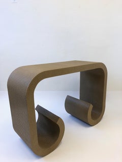 Scroll Console Table in the Manner of Karl Springer