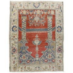 Scroll Motif Red Fine Quality Turkish Sivas Rug, Early 20th Century