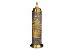 Scroll of Esther Case Centerpiece in 925 Sterling Silver & Gold Plating-Konforti