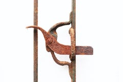 Scroll-Top Wrought Iron Side Gate