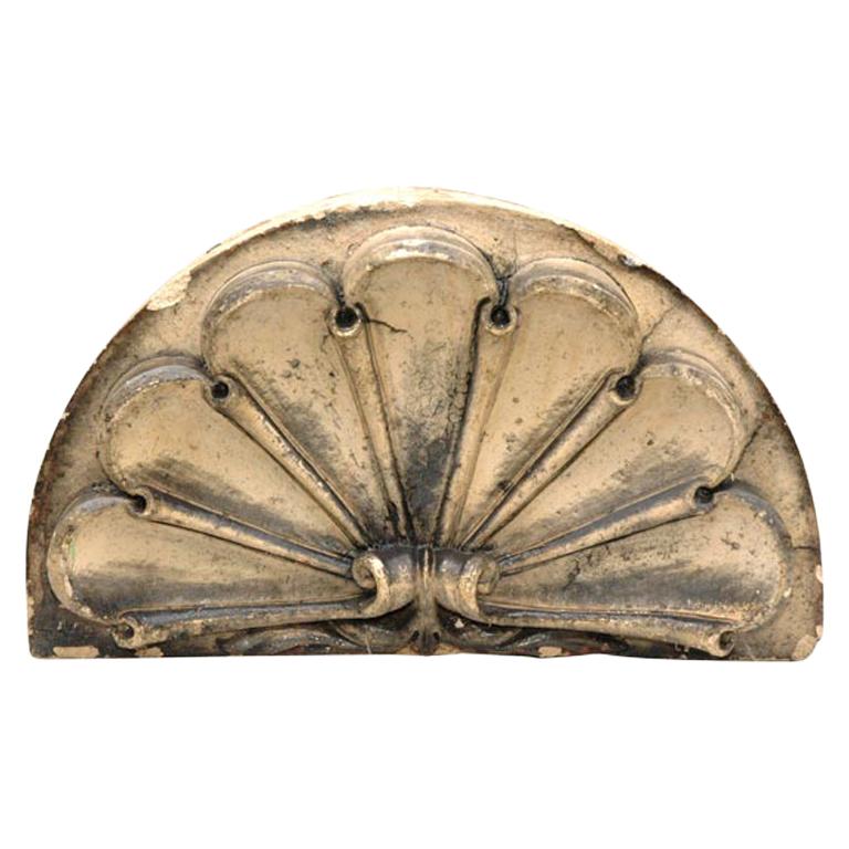 Scrolled Fan Terracotta Overdoor from Late 19th Century, England For Sale