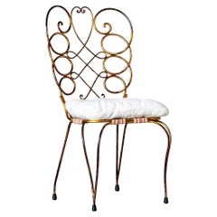 Scrolled Metal Side Chair by Gio Ponti for Casa e Gardino, Italy 1950s