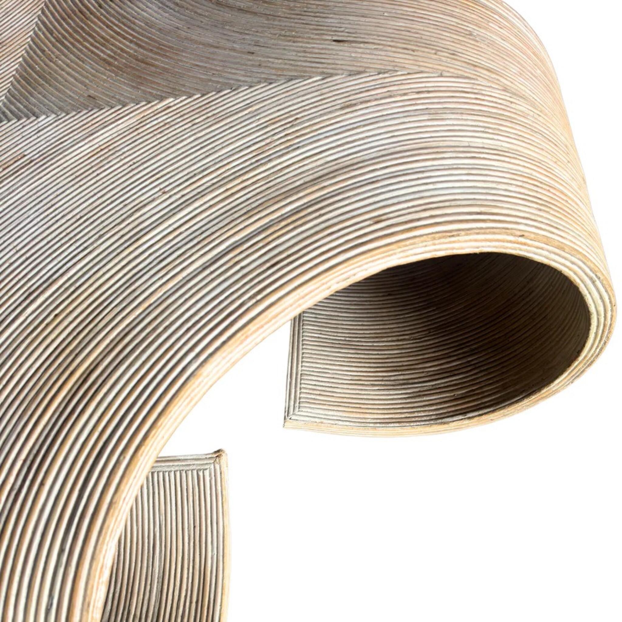 Scrolled Pencil Bamboo Coffee Table, Italy, 1970s In Good Condition For Sale In Los Angeles, CA