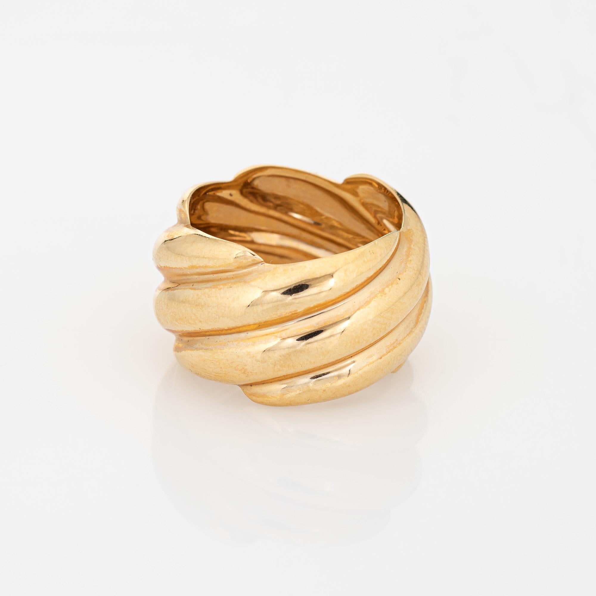 Breiter Bandring mit Schnörkeln 11,7 Gramm 14k Gold Vintage 80er Jahre Nachlassschmuck (Moderne)