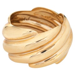 Breiter Bandring mit Schnörkeln 11,7 Gramm 14k Gold Vintage 80er Jahre Nachlassschmuck