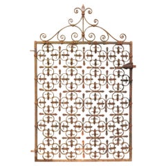 Vintage Scrolling Victorian Wrought Iron Side Gate