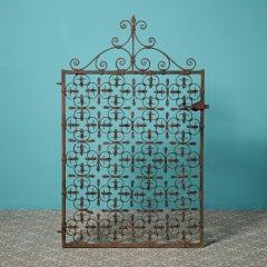 Scrolling Victorian Wrought Iron Side Gate