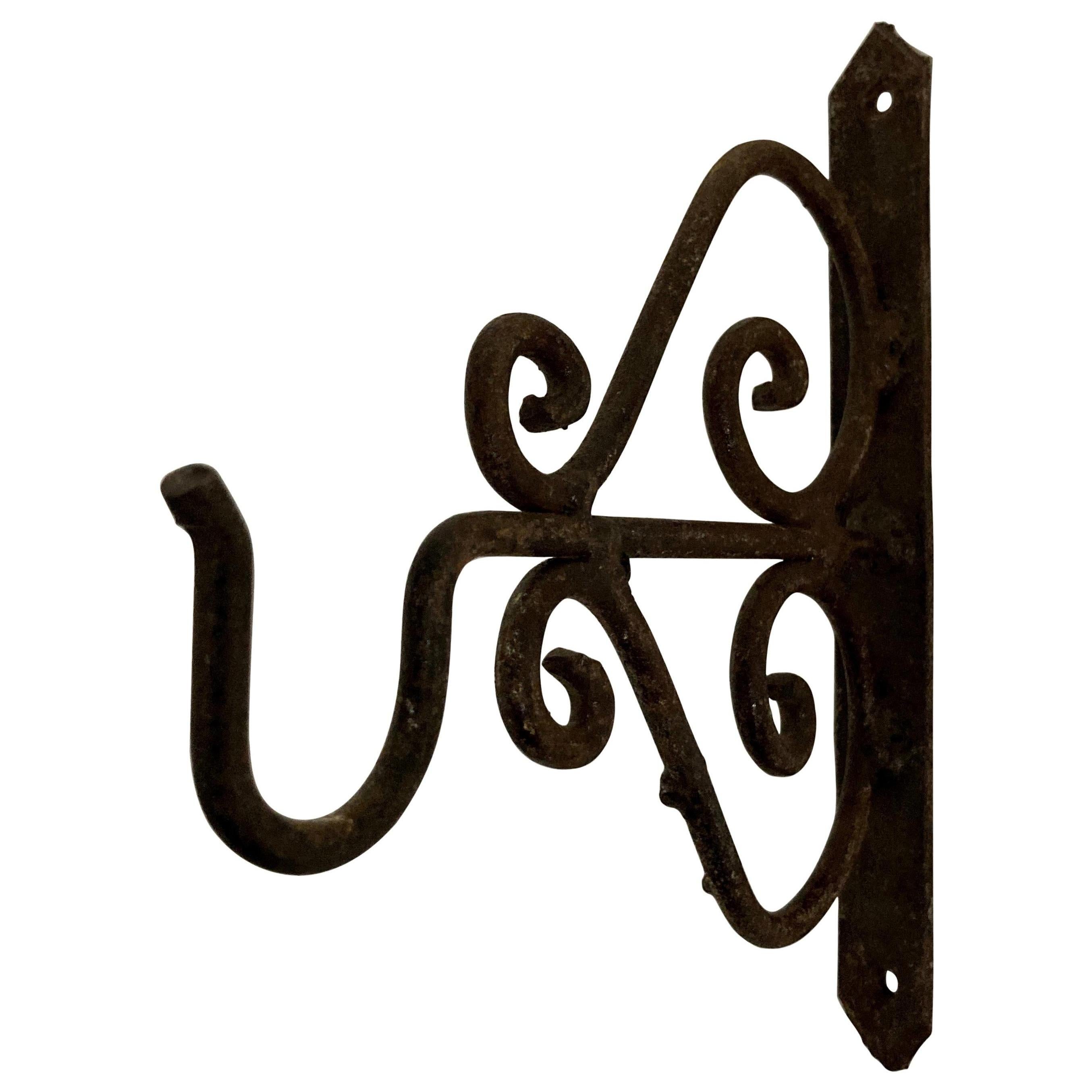 Wrought Iron Sign Bracket 28" Curved Wall Mount  MSB16 