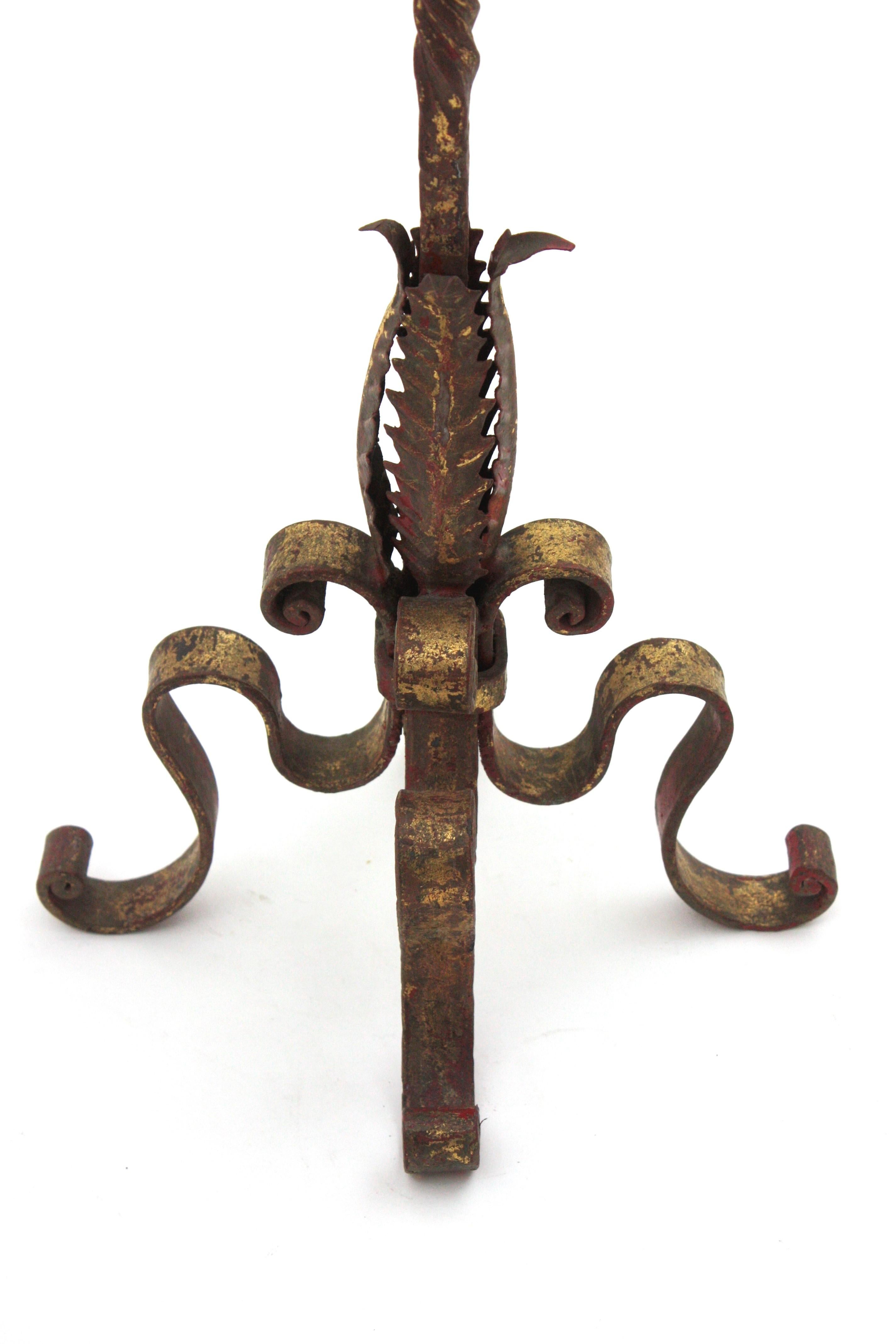 Table à boire / table d'appoint en fer doré à volutes, Espagne, années 1950 en vente 7
