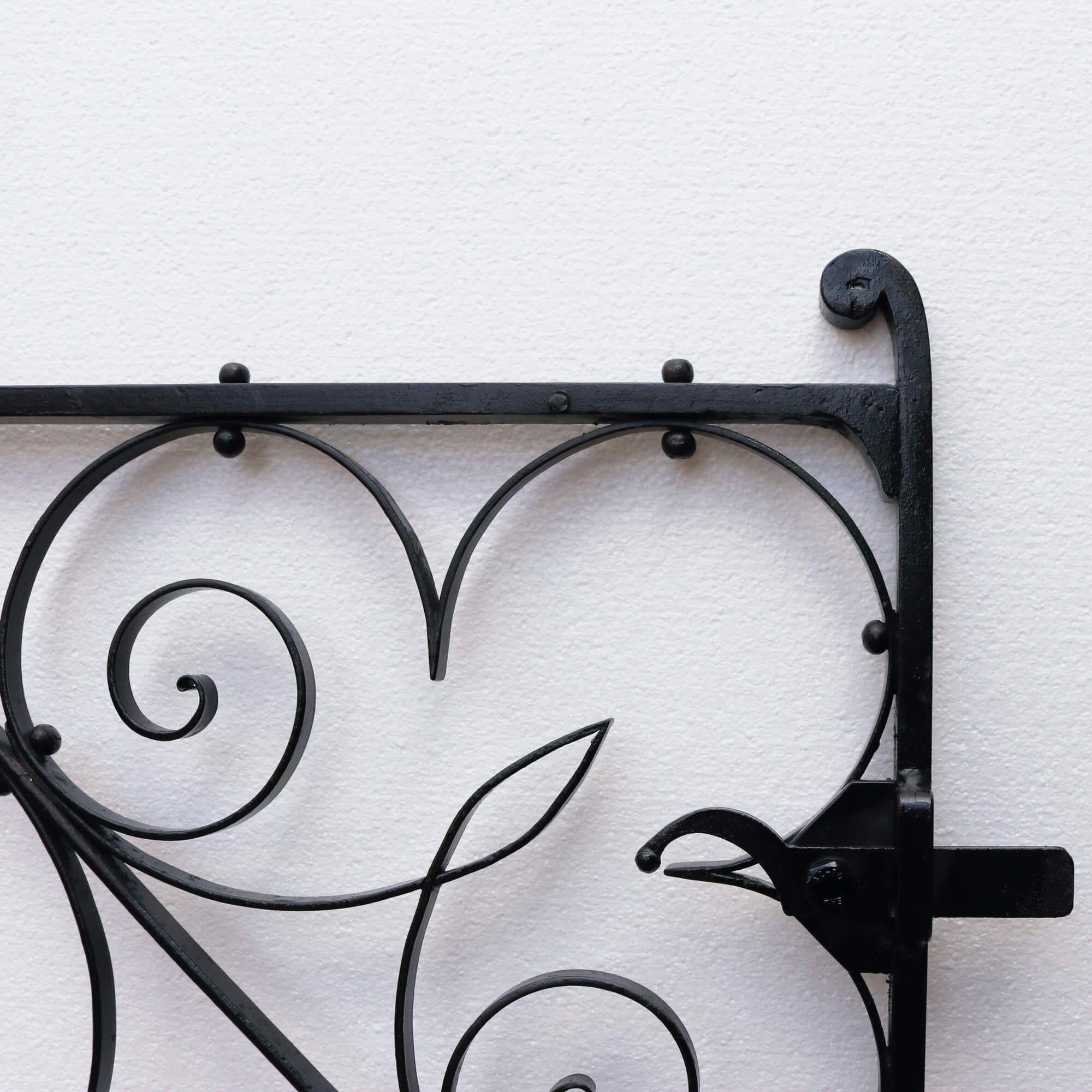 English Scrollwork Wrought Iron Garden Gate For Sale