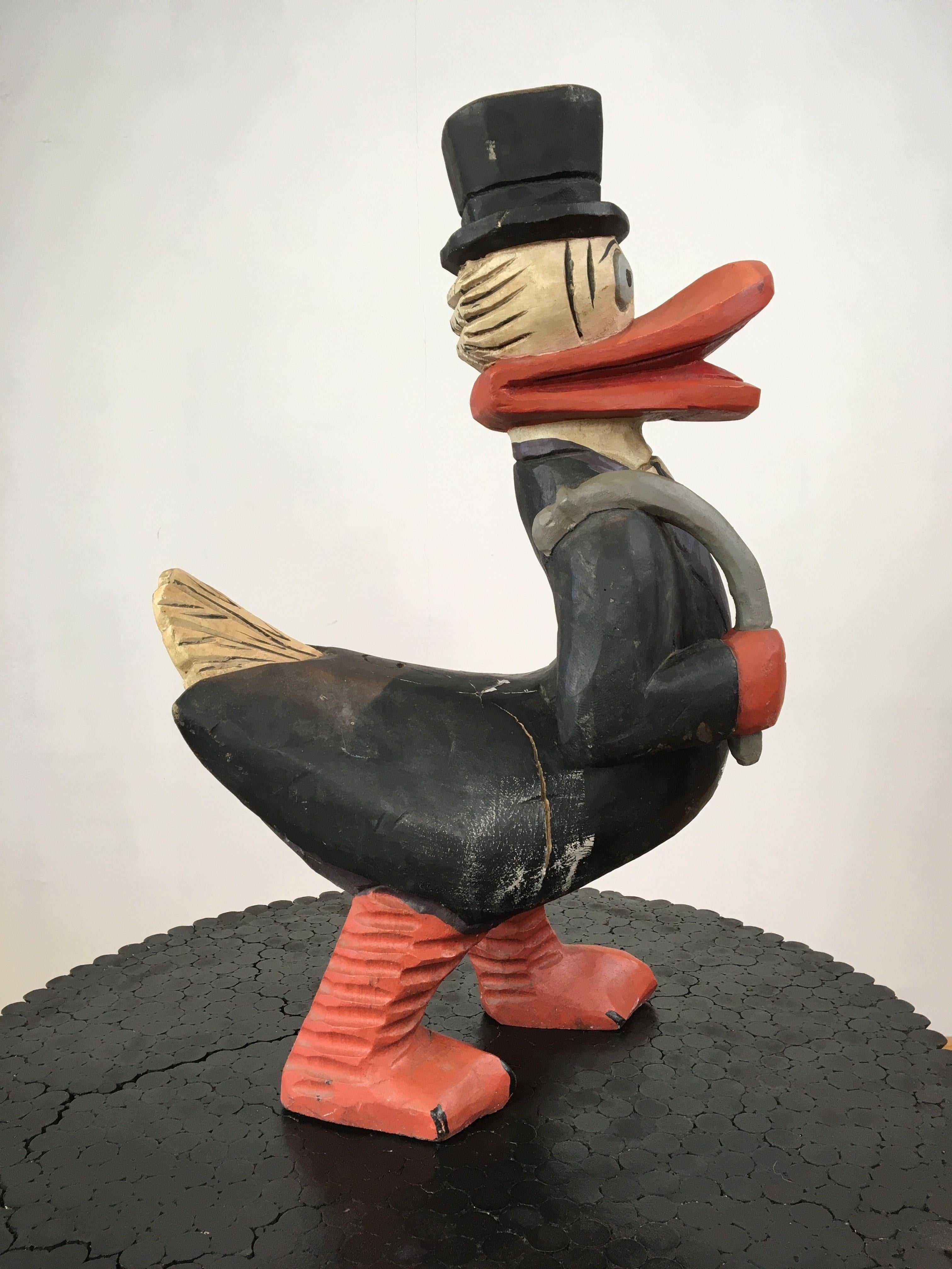 Scrooge McDuck Wood Sculpture, 1980s 9