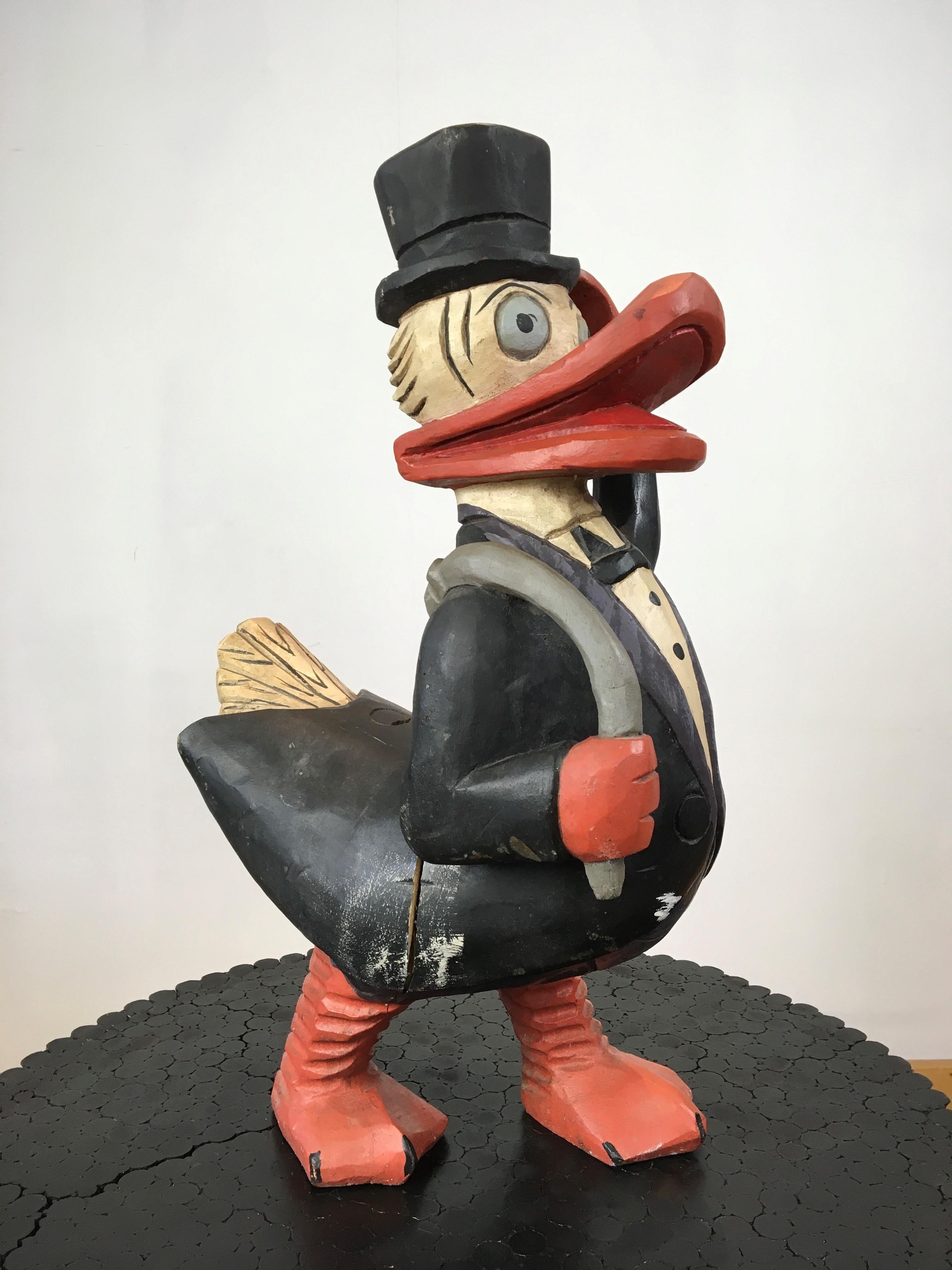 Scrooge McDuck Wood Sculpture, 1980s 10