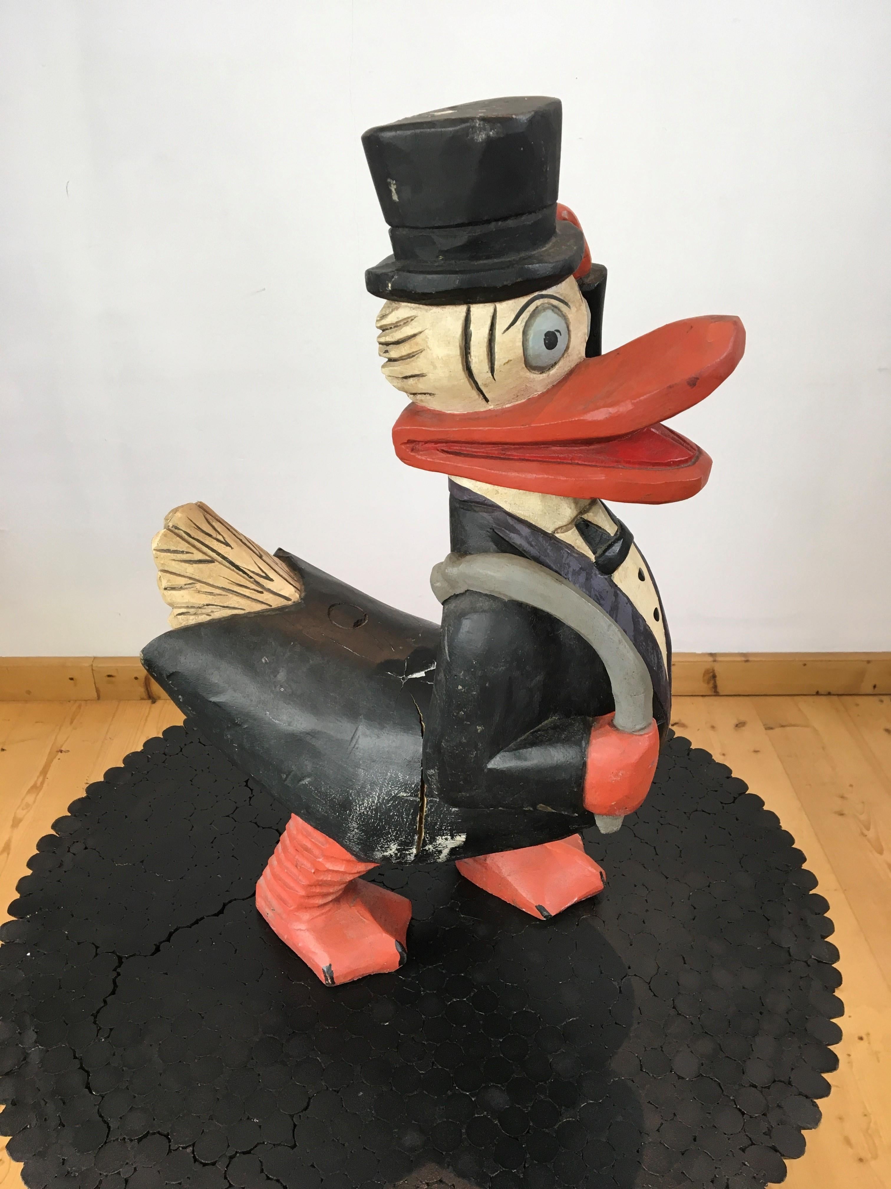Scrooge McDuck Wood Sculpture, 1980s 11