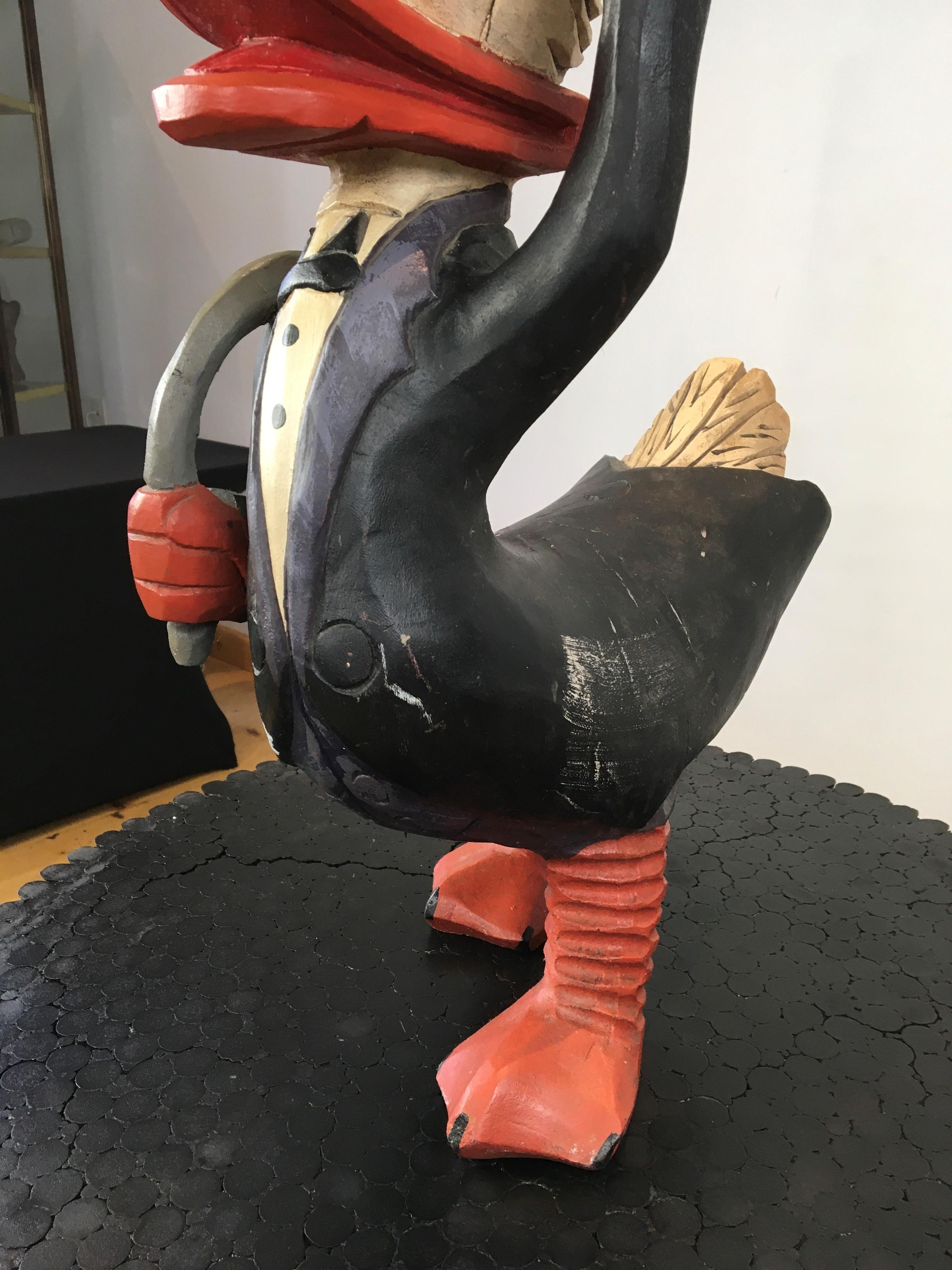 Scrooge McDuck Wood Sculpture, 1980s 2