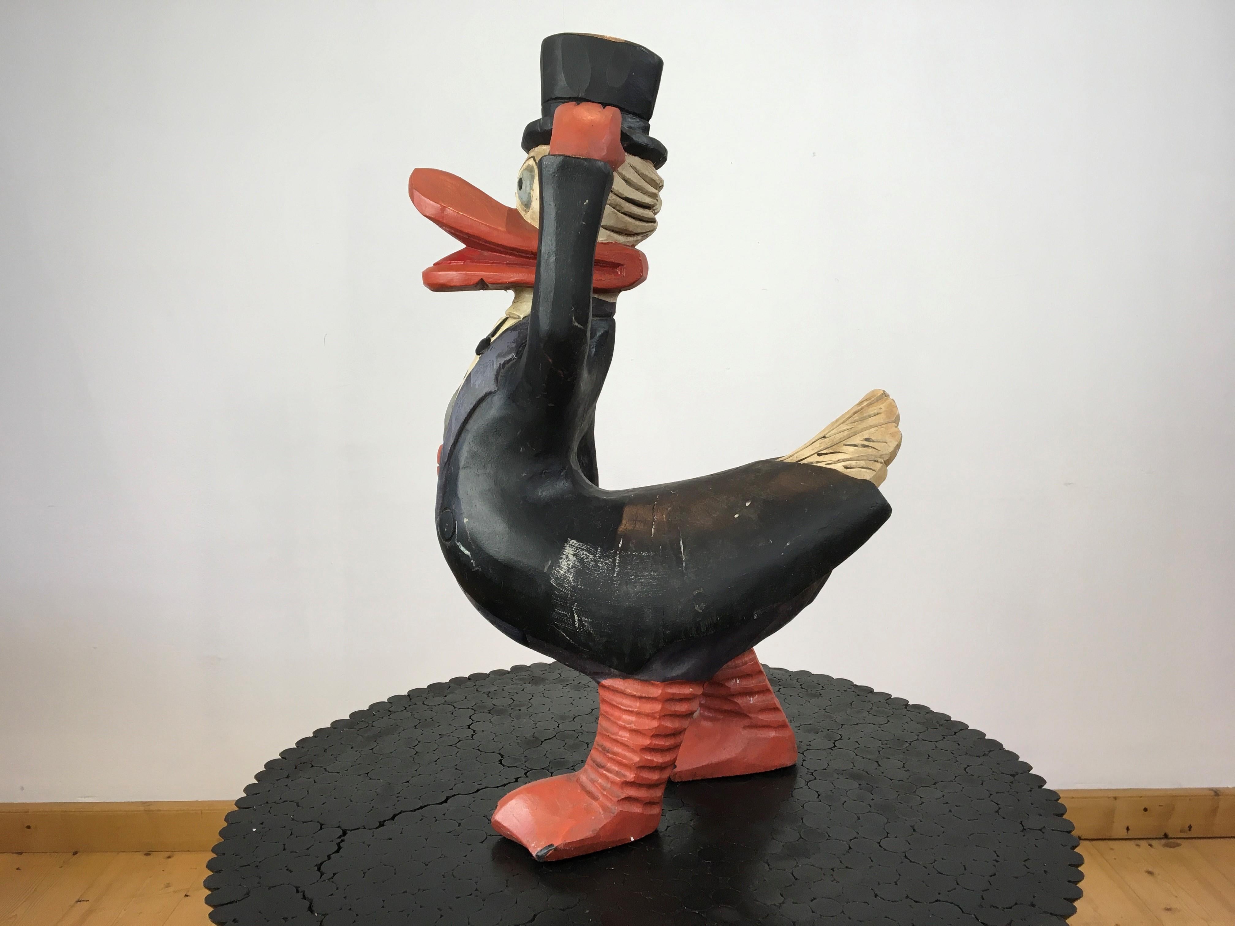 Scrooge McDuck Wood Sculpture, 1980s 3