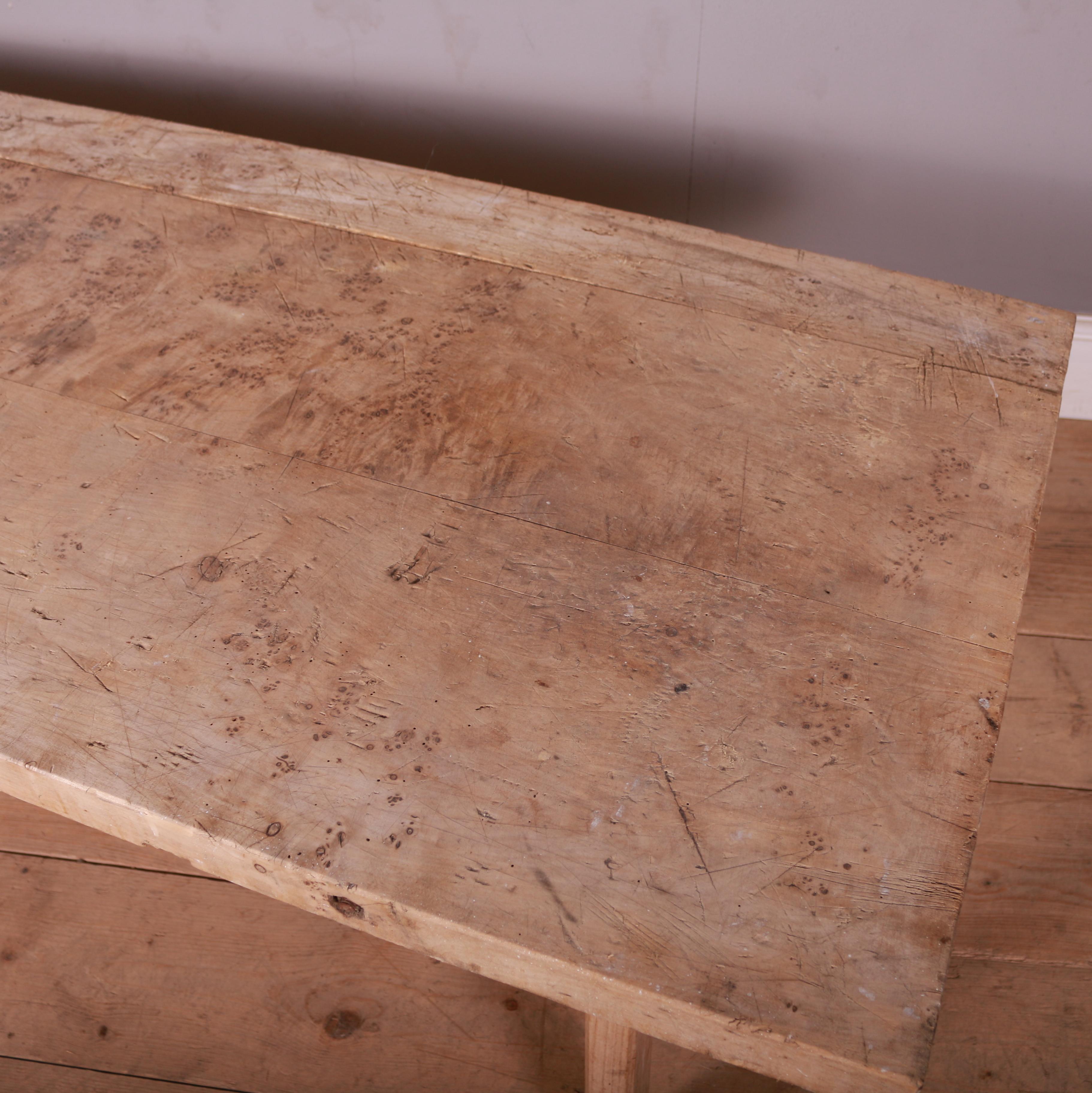 Scrubbed Burr Walnut Coffee Table For Sale 1