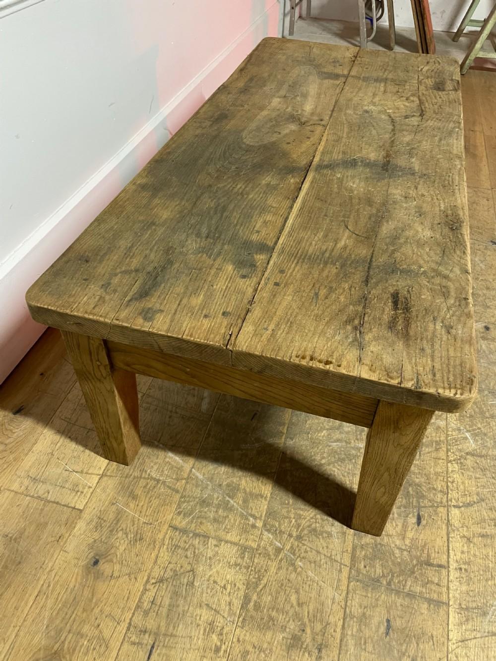 Scrubbed oak coffee table For Sale 1