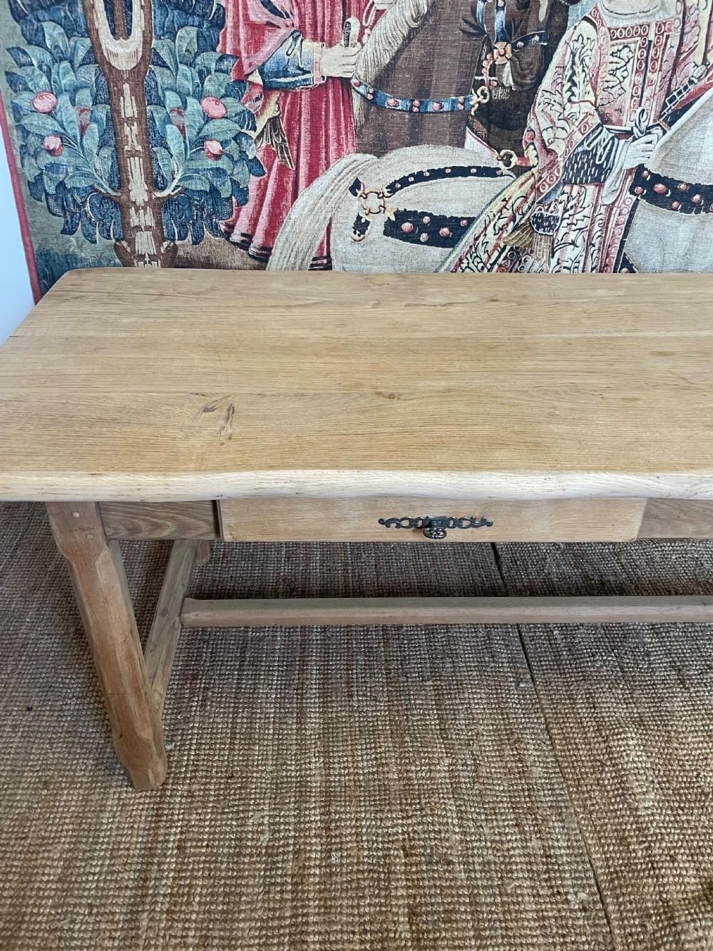 French Scrubbed oak farmhouse table For Sale