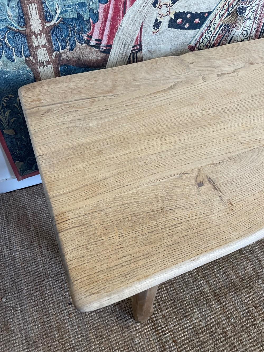 Mid-20th Century Scrubbed oak farmhouse table For Sale
