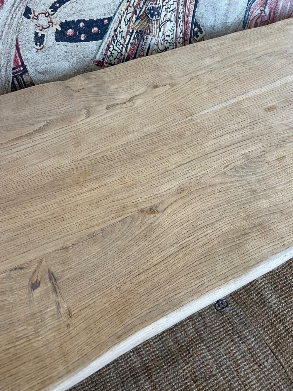 Oak Scrubbed oak farmhouse table For Sale